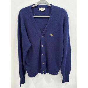 Lacoste Men's Blue Cardigan Sweater